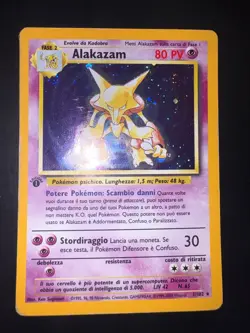 Carta Pokemon Alakazam 1/102 Set Base 1° edizione Holo ITA - Image 2