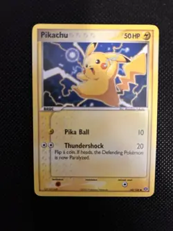 Pokemon Pikachu EX Emerald 60/106 Basic 50 HP Common Regular English TCG - Image 1