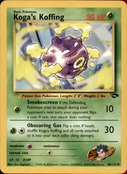 Koga's Koffing (48) 048/132 Unlimited - Pokemon Gym Challenge - Image 1