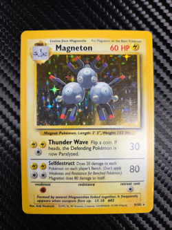 1999 Pokemon TCG Base Set - Magneton Holo #9/102 - LP - Image 1
