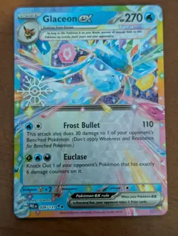 Glaceon ex (026/131) Holiday 2025 Snowflake Stamp Promo Pokemon LP+ - Image 1
