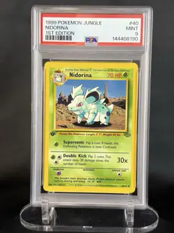 Pokemon 1st Edition Jungle Nidorina 40/64 PSA 9 MINT FRESH GRADE - Image 1