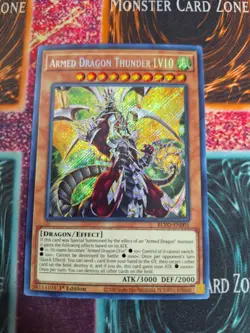 Yu-Gi-Oh! Armed Dragon Thunder LV10 BLVO-EN001 Secret Rare 1st Edition NM - Image 1