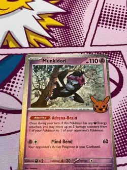 Pokemon TCG- Munkidori 095/167 - Trick or Trade Stamp - Twilight Masquerade - NM - Image 3
