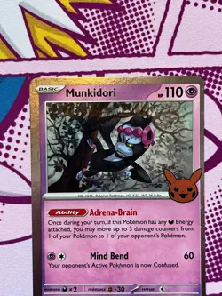 Pokemon TCG- Munkidori 095/167 - Trick or Trade Stamp - Twilight Masquerade - NM - Image 5