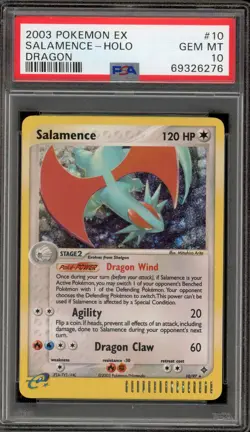 Pokemon Salamence EX Dragon Holo Rare #10 PSA 10 Gem Mint - Image 1