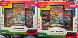 Pokemon First Partner Illustration Collection Box Series 1 Sealed New LOT OF 2 - Image 1
