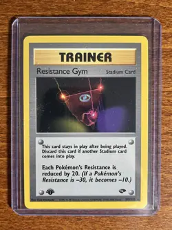 [LP+/NM] 2000 Pokemon Gym Challenge Resistance Gym 1st Edition Trainer 109/132 - Image 1