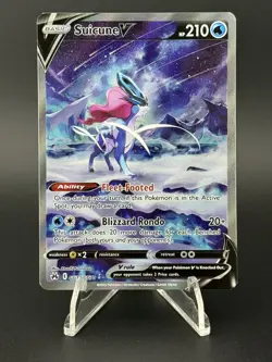 POKEMON - SUICUNE V GG38/GG70 | CROWN ZENITH GALARIAN GALLERY | HOLO RARE V | NM - Image 1