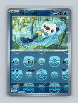Pokemon TCG Oshawott Master Ball Pattern 021/086 White Flare - Image 1
