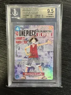 2026 One Piece Monkey D. Luffy College Basketball US VOYAGE Promo Card BGS 9.5 - Image 1