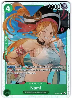 Nami OP14-031 Super Rare The Azure Sea's Seven One Piece Mint NM - Image 1