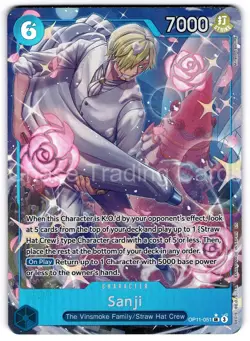 Sanji OP11-051 Super Rare Alt Art A Fist of Divine Speed One Piece Mint NM - Image 1