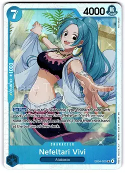 Nefeltari Vivi EB04-025 Super Rare The Azure Sea's Seven One Piece Mint NM - Image 1