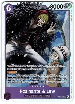 Rosinante & Law EB04-038 Super Rare The Azure Sea's Seven One Piece Mint NM - Image 1