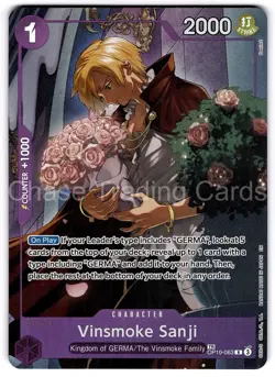 Vinsmoke Sanji OP10-063 TR Treasure Rare Legacy of the Master One Piece Mint NM - Image 1