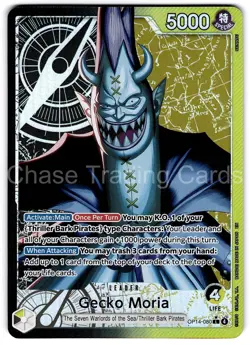 Gecko Moria OP14-080 Leader Alt Art The Azure Sea's Seven One Piece Mint NM - Image 1