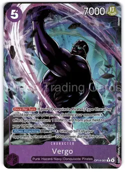 Vergo OP14-061 Rare Alt Art The Azure Sea's Seven One Piece Mint NM - Image 1