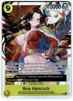 Boa Hancock OP14-112 Super Rare The Azure Sea's Seven One Piece Mint NM - Image 1