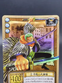 Roronoa Zoro One Piece Old Card Game Super Rare Foil Japanese TCG LK-C02 - Image 2