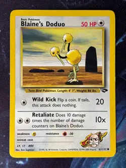 Blaine's Doduo - Gym Challenge - Common - 61/132 - Vintage WOTC Pokemon Card - Image 1