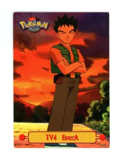 Pokemon Card - Brock TV4 - Black Logo - Topps Series 1 - Image 1