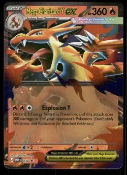 Pokemon Cards Mega Charizard Y ex - 030 030 ME: Mega Evolution Promo Holofoil NM - Image 1