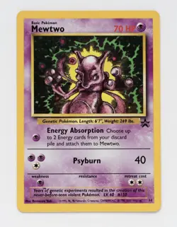 Mewtwo 14/53 Wotc Promo 1999 Basic 70 HP Pokemon TCG Card Regular - Image 1
