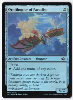 Ornithopter of Paradise Foil C Modern Horizons 2 232 NM - Image 1