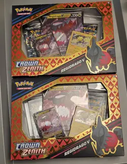 NEW AND SEALED Pokemon Lot - Set of Two (2) Regidrago V Collection Boxes Sealed - Image 1