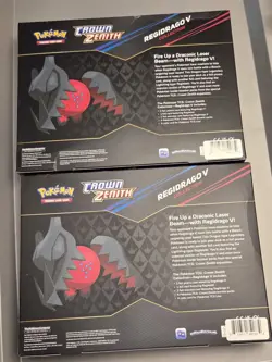 NEW AND SEALED Pokemon Lot - Set of Two (2) Regidrago V Collection Boxes Sealed - Image 2