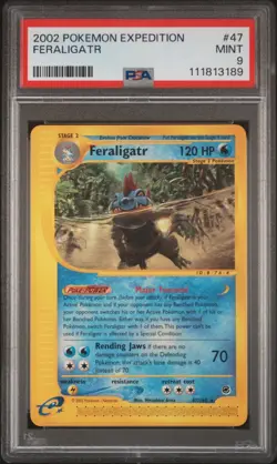 Feraligatr 47/165 PSA 9 WOTC Expedition Base Set Non Holo Rare Pokemon Card AA2 - Image 1