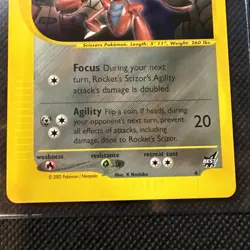 ROCKET'S Scizor 4 Gold Winner Stamped BEST OF GAME Pokemon League Promo HP - Image 5