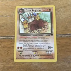Pokemon TCG Dark Dugtrio Team Rocket 23/82 Regular Unlimited Rare Non Holo WOTC - Image 1
