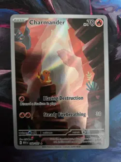 CHARMANDER 168/165 SCARLET & VIOLET 151 ILLUSTRATION RARE POKEMON TCG - Image 1