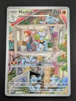 Machoke 177/165 Illustration Rare Holo Scarlet and Violet 151 Pokemon TCG LP - Image 1