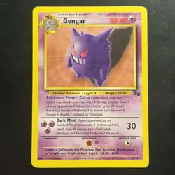 Pokemon Vintage Non-holo Rare Gengar Fossil Wotc 1999 - Image 1