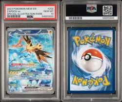 2023 POKEMON MEW EN-151 SPECIAL ILLUSTRATION RARE #202 ZAPDOS EX PSA 10 - Image 3