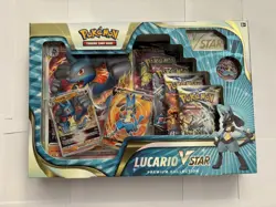 Pokemon TCG Lucario V Star Premium Collection Box - New & Sealed SWSH Boosters - Image 1