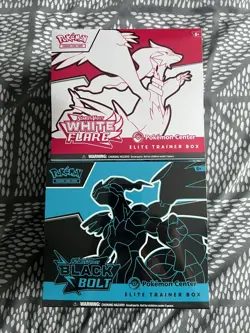 Pokemon Center Black Bolt & White Flare ETB Set – Elite Trainer Box Sealed - Image 1