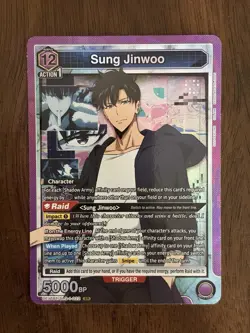 UNION ARENA SOLO LEVELING - SUNG JINWOO SR SLG-1-022 SUPER RARE - Image 1