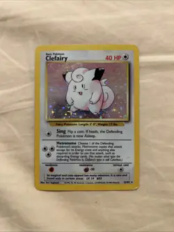 Pokemon TCG Clefairy Doll Base Set Unlimited Rare Card 70/102 LP - Image 1