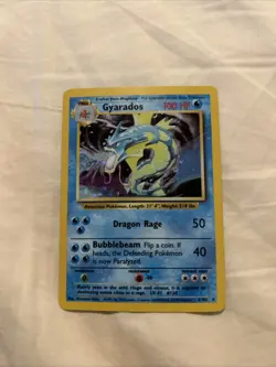 Pokemon Gyarados Holo Rare TCG Base Set Card 6/102 HP - Image 1