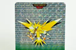 Pokemon card Carddass TCG Pocket Monsters Zapdos No.145 GREEN 1996 Japanese MP - Image 2