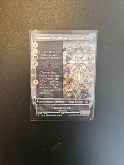 MTG Summon: Knights of Round Borderless non foil Magic MTG FIN359 - Image 1