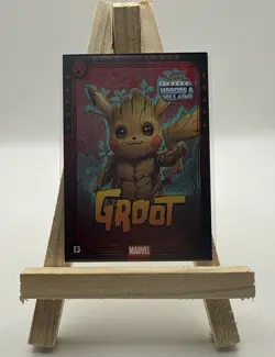Groot (Pikachu) #E3 - Red Holo - Heros & Villains Flash Edition Pokemon - Image 1