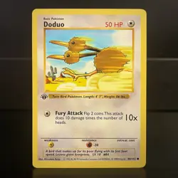 1999 Pokemon TCG Doduo 1st Edition Shadowless Base Set 48/102 - Image 1
