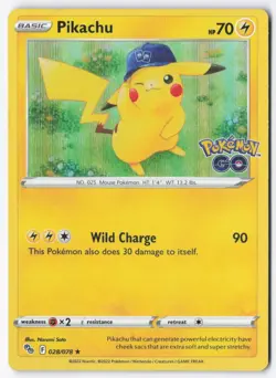 Pikachu (28) Holo Holo Rare Pokemon GO 028/078 LP - Image 1