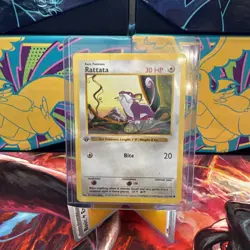 1st edition shadowless 1999 Pokemon TCG Rattata Base Set 61/102 - Image 1