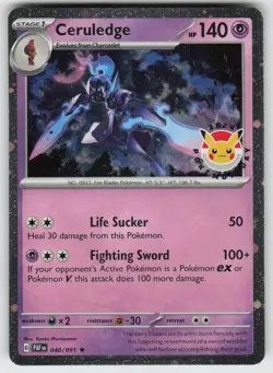 Holo Foil Ceruledge - (Pokemon Day 2024) (Cosmos Holo) 040/091 Promo Miscellaneo - Image 1
